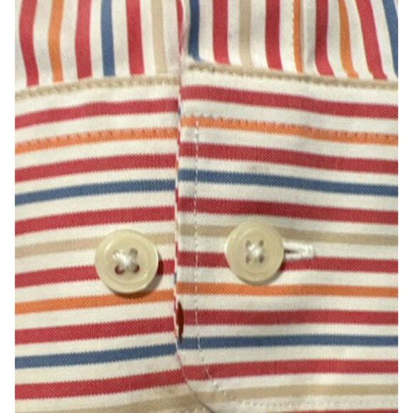 Eddie Bauer Men’s Wrinkle Resistant Striped Button Down Long Sleeve Shirt Medium - Picture 5 of 6